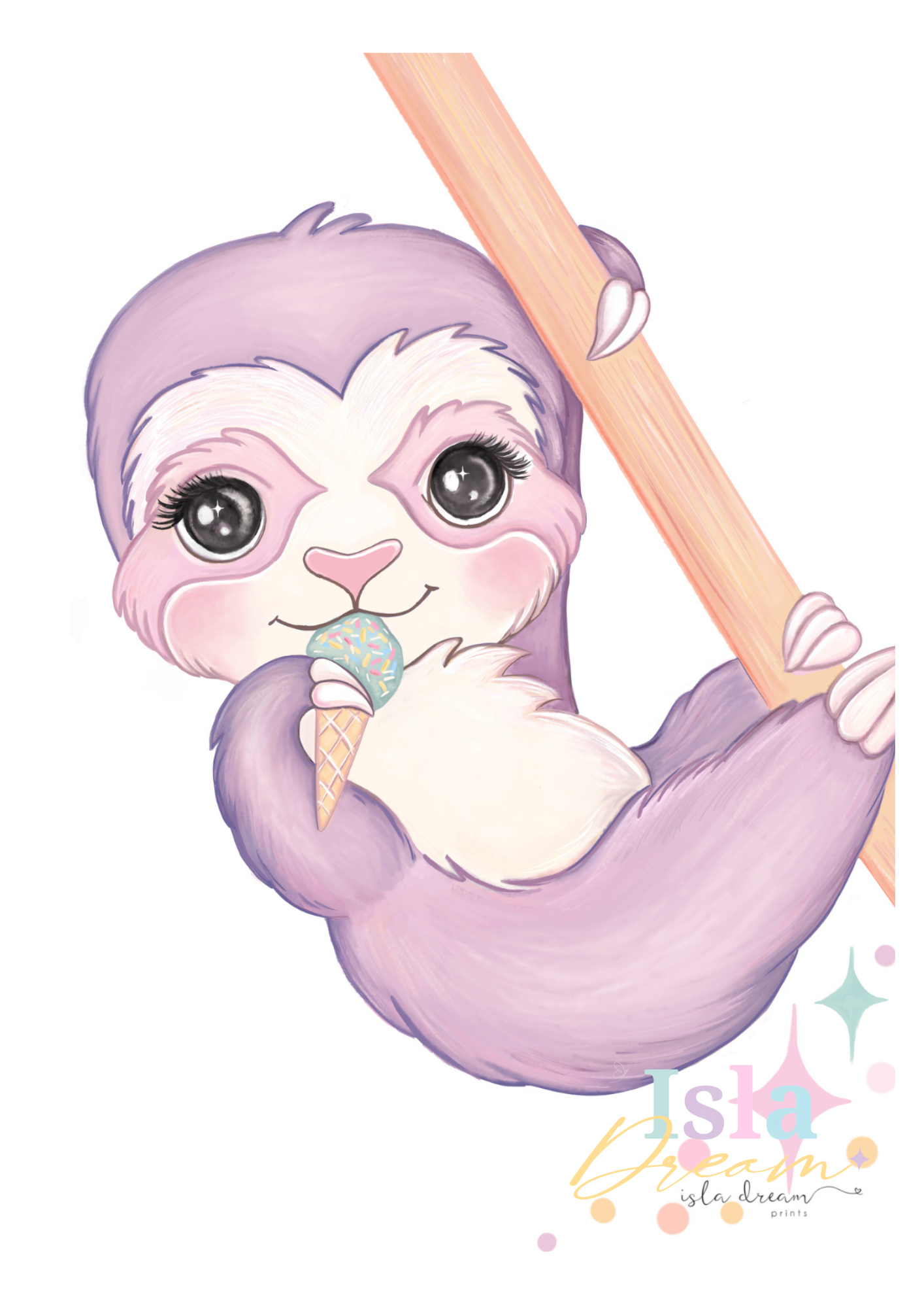 Isla the Sloth Print