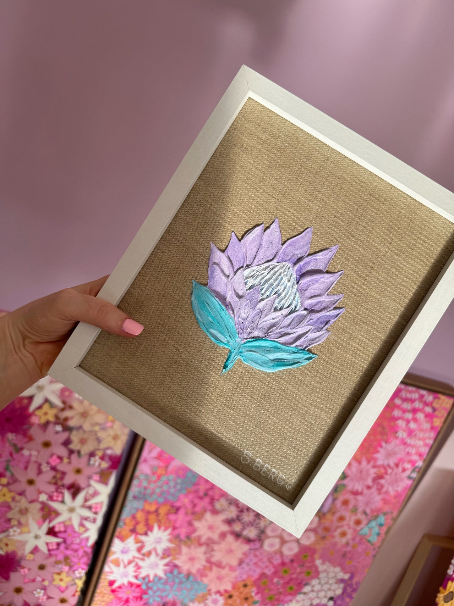 ‘Lavender Haze’ -Original Textured Artwork On linen