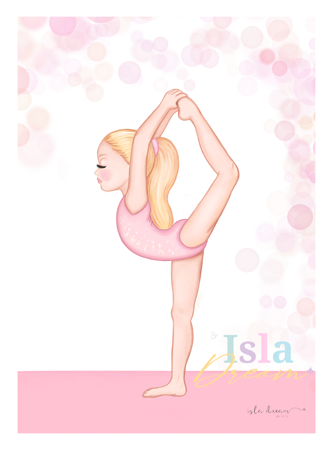 Gymnastics girl 1- pink
