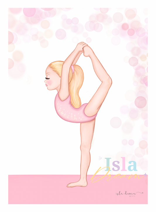 Gymnastics girl 1- pink