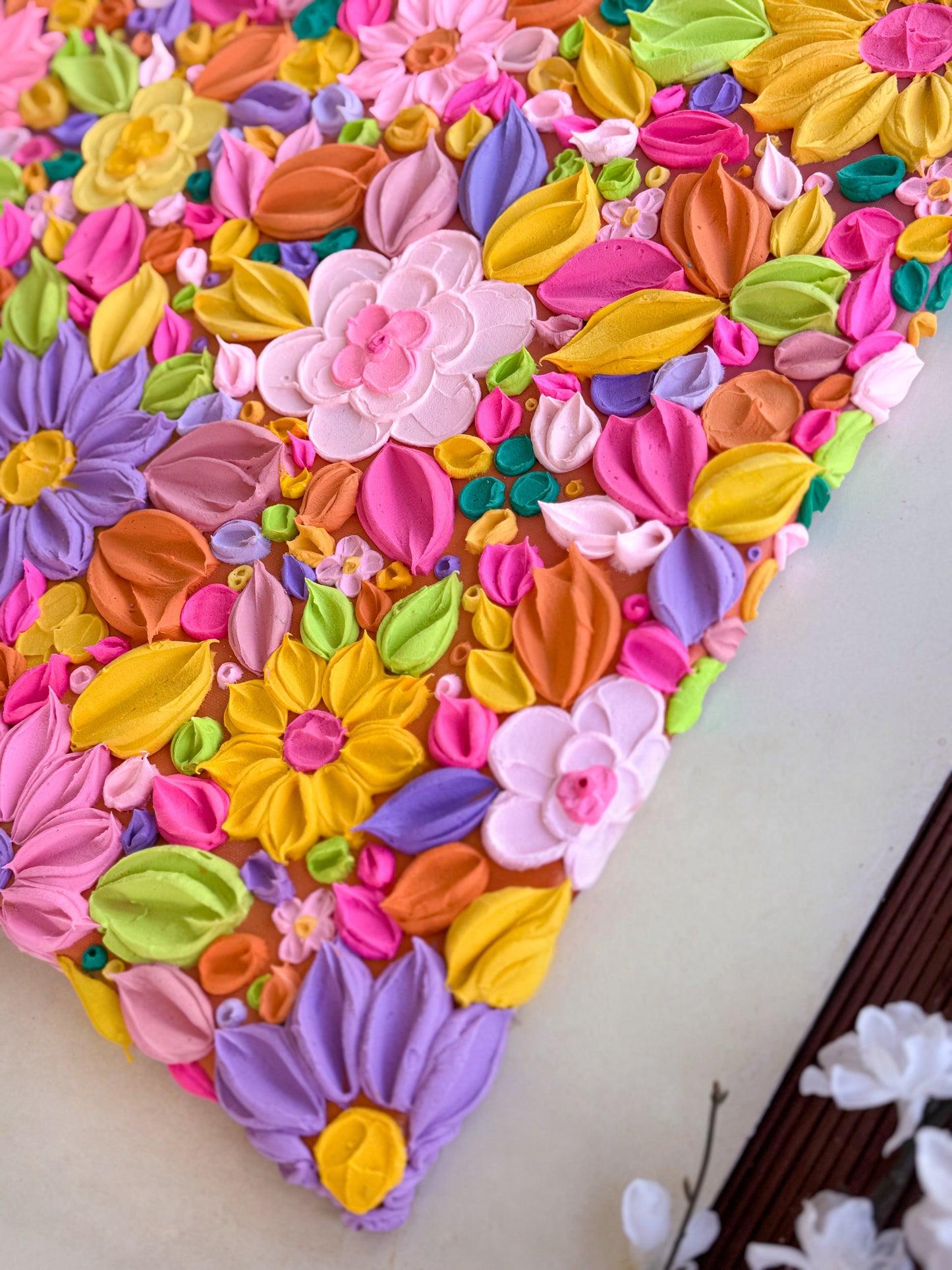 ‘For Sheryl’ - Textured floral art on canvas