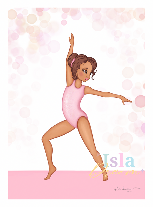 Gymnastics girl 3- pink