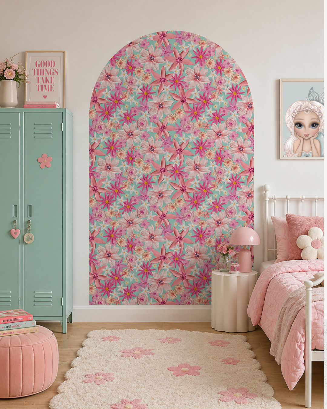 Bloomfield in mint- Textured Flower Arch