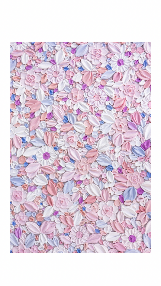 ‘For Christina’ - Textured floral art on canvas