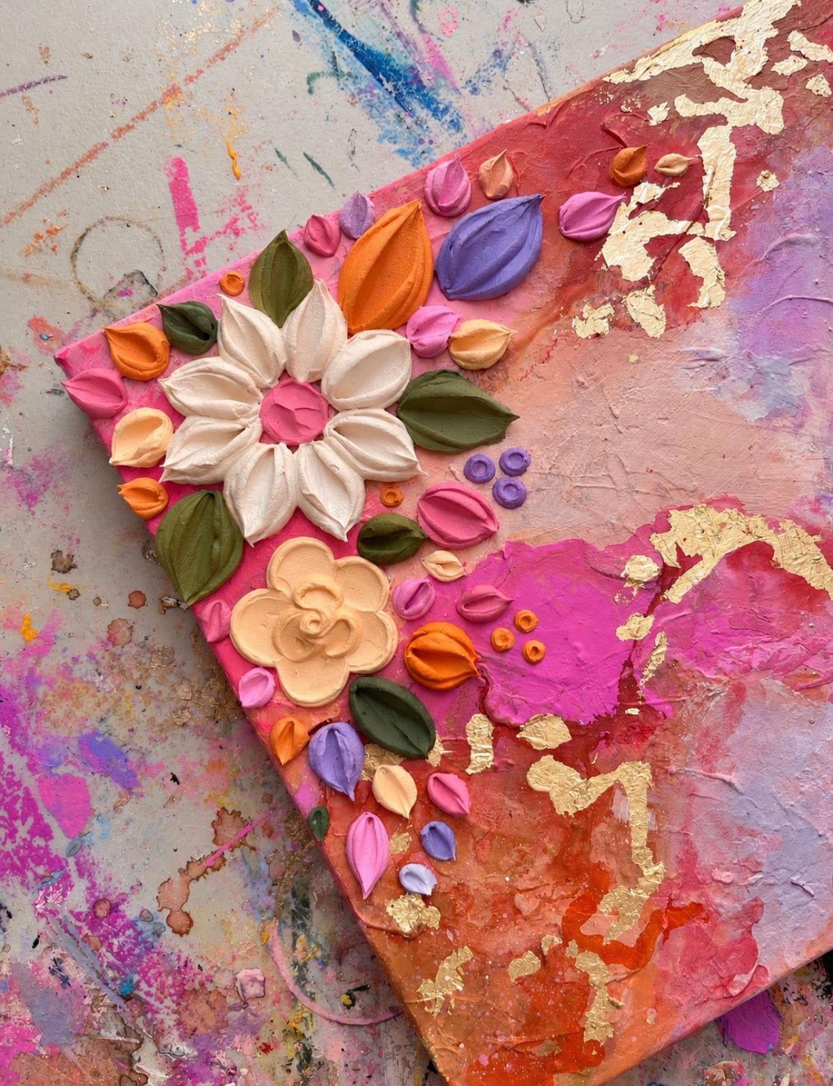 ‘Golden hour’ -Original Textured Artwork On Canvas