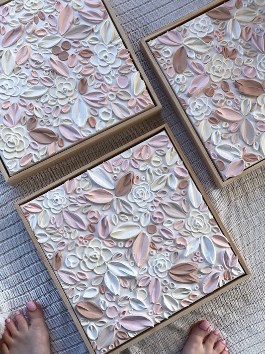 ‘Neutral pink commission’ -Original Textured Artwork On Canvas