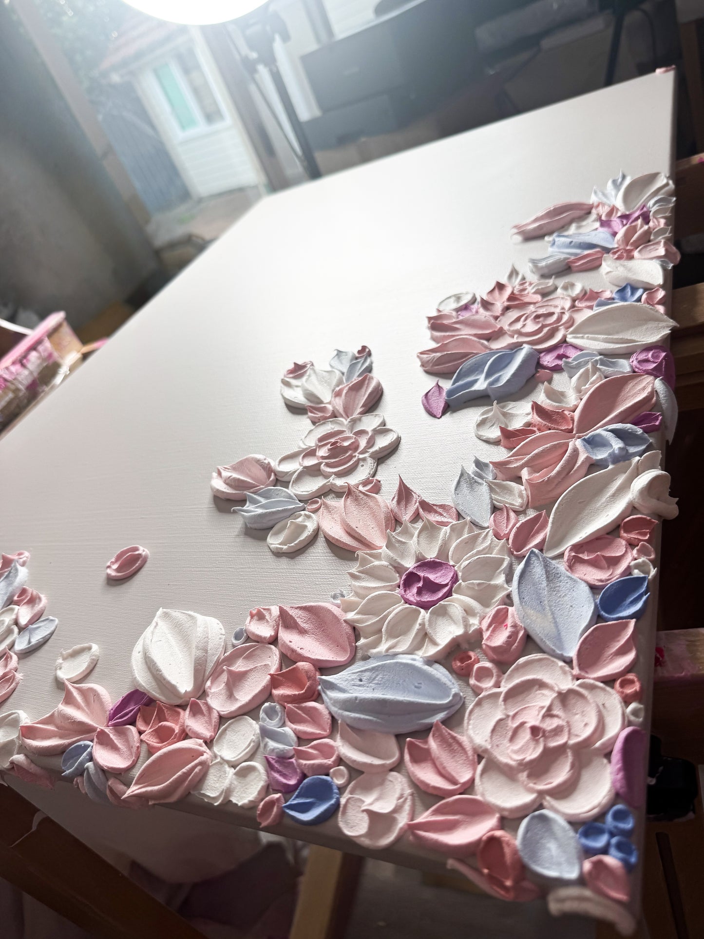 ‘For Christina’ - Textured floral art on canvas