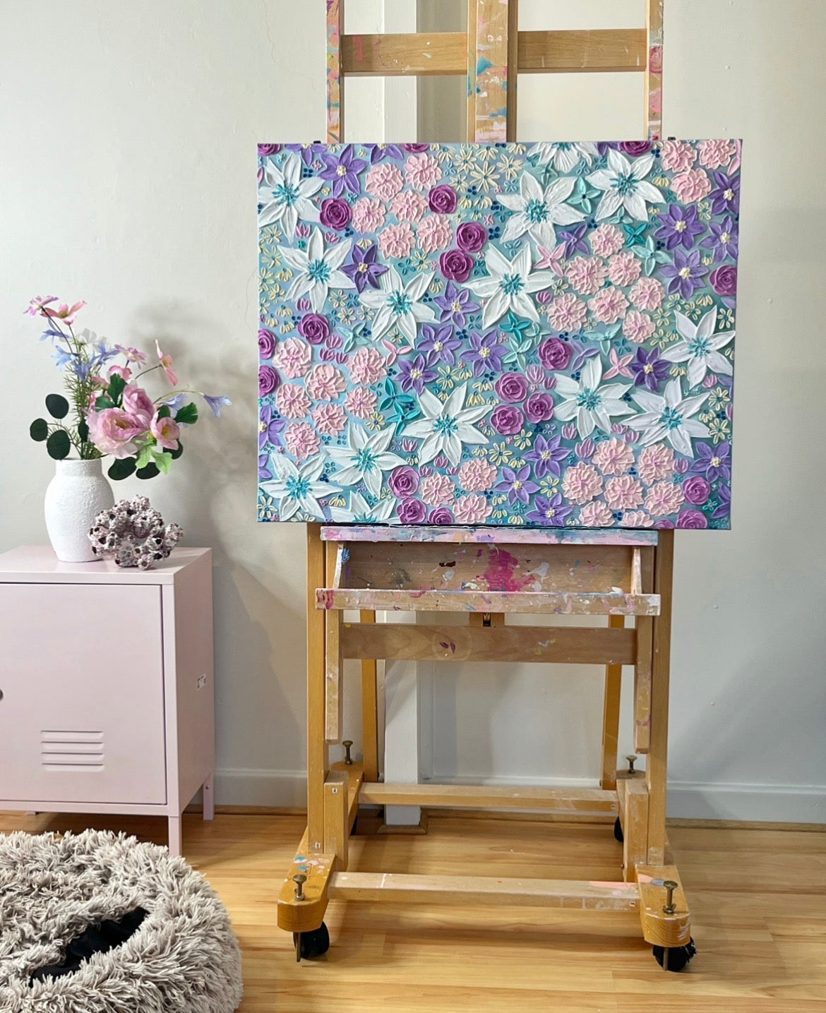 ‘Bloom Again’- Original Textured Artwork On Canvas