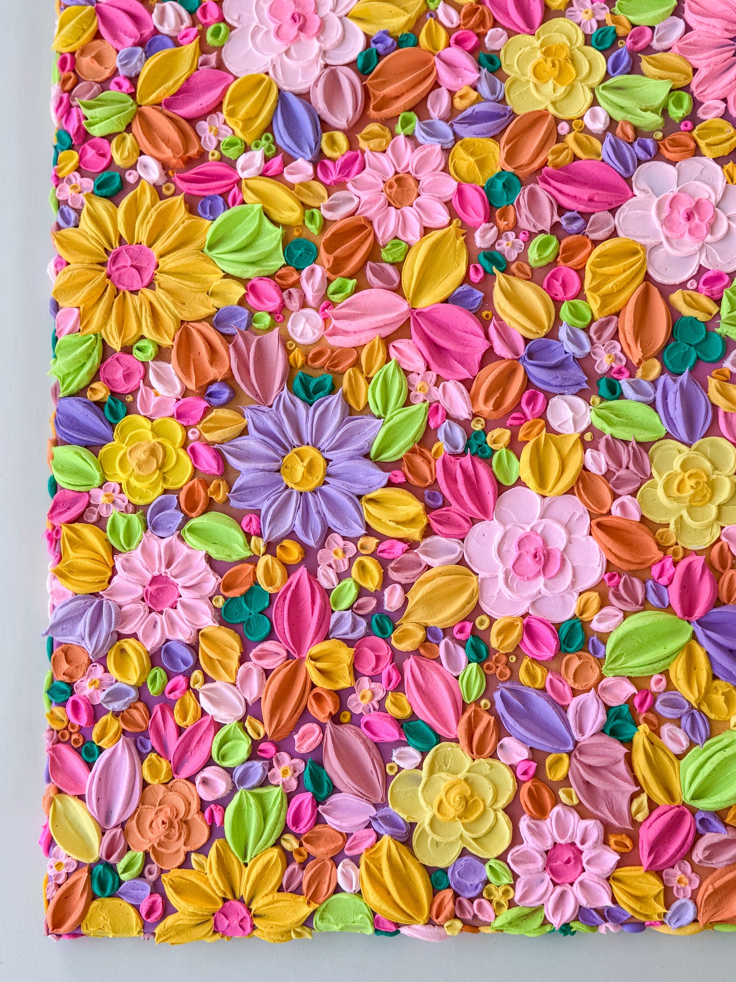 ‘For Sheryl’ - Textured floral art on canvas