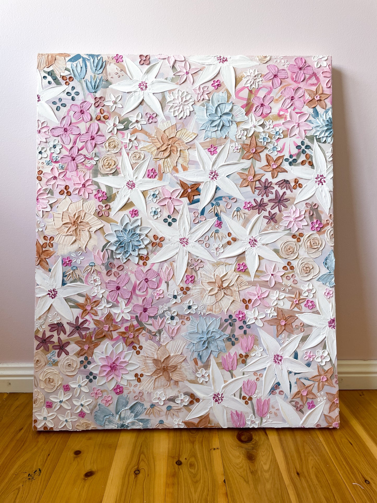 ‘Once upon a posy’- Original Textured Artwork On Canvas