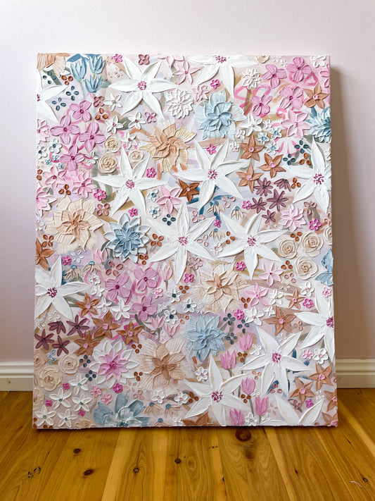 ‘Once upon a posy’- Original Textured Artwork On Canvas