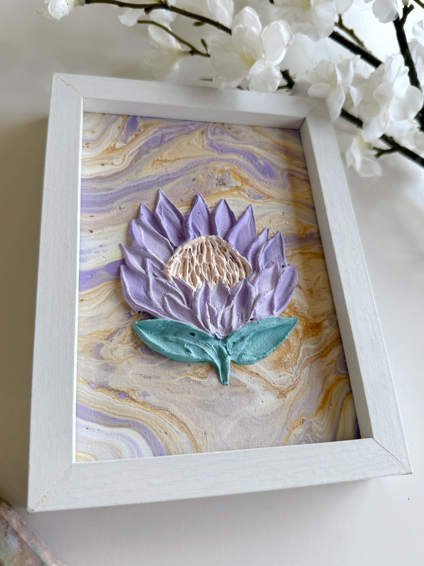 ‘Its raining protea’ -Original Textured Artwork