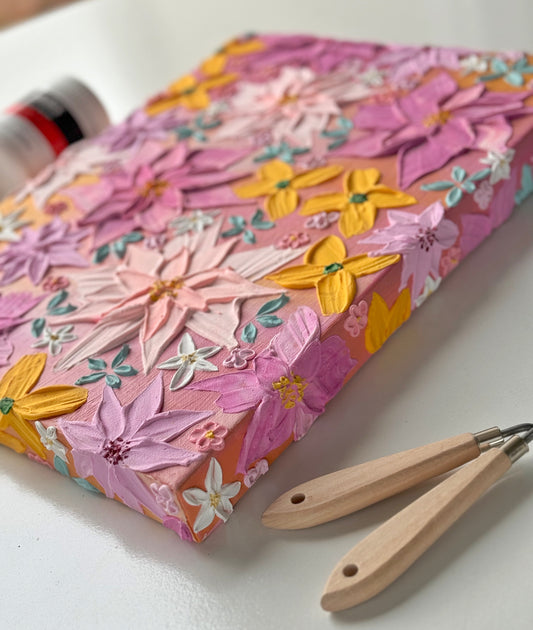 ‘Passionfruit punch’ -Original Textured Artwork On Canvas
