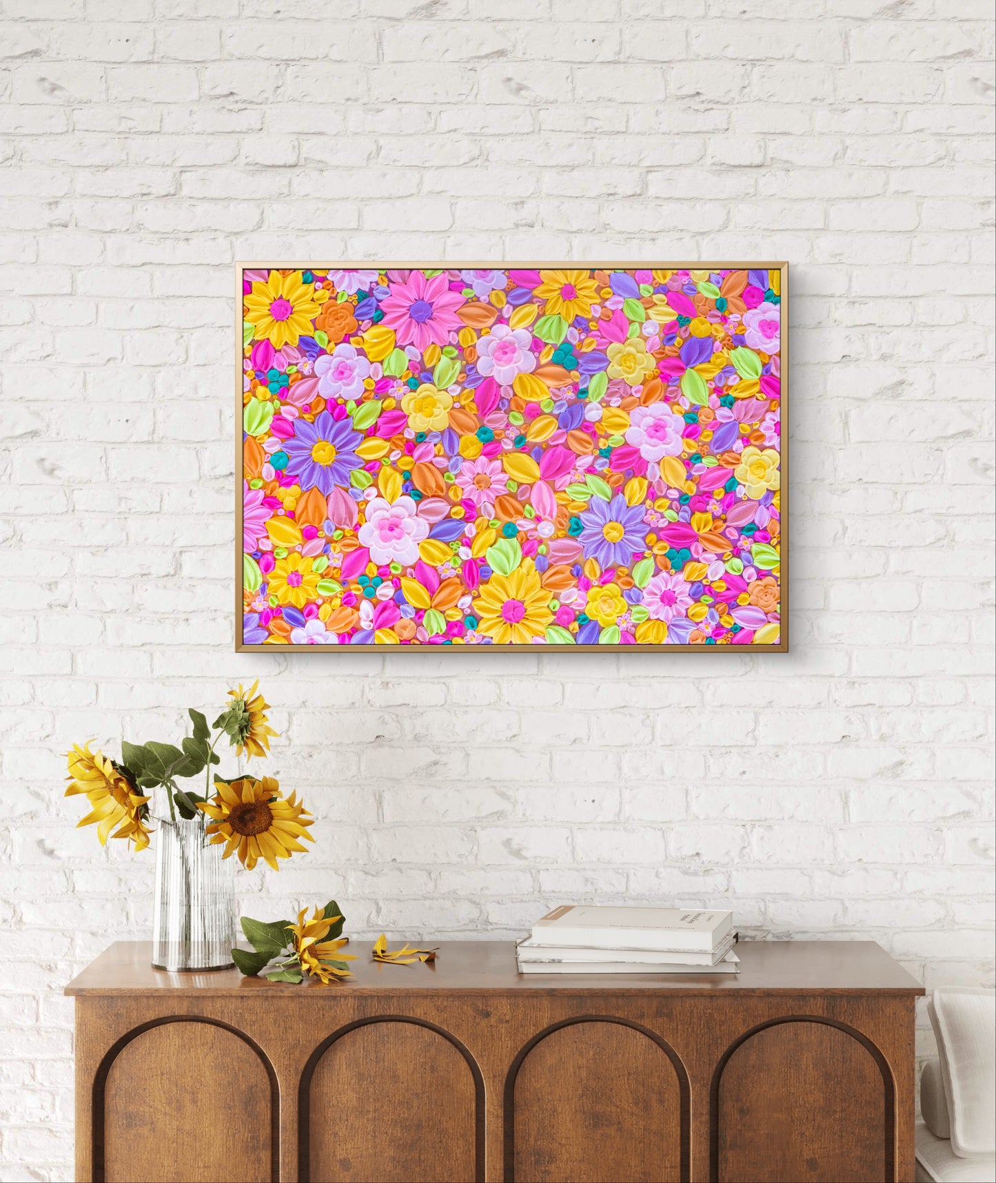 Electric Blooms Print