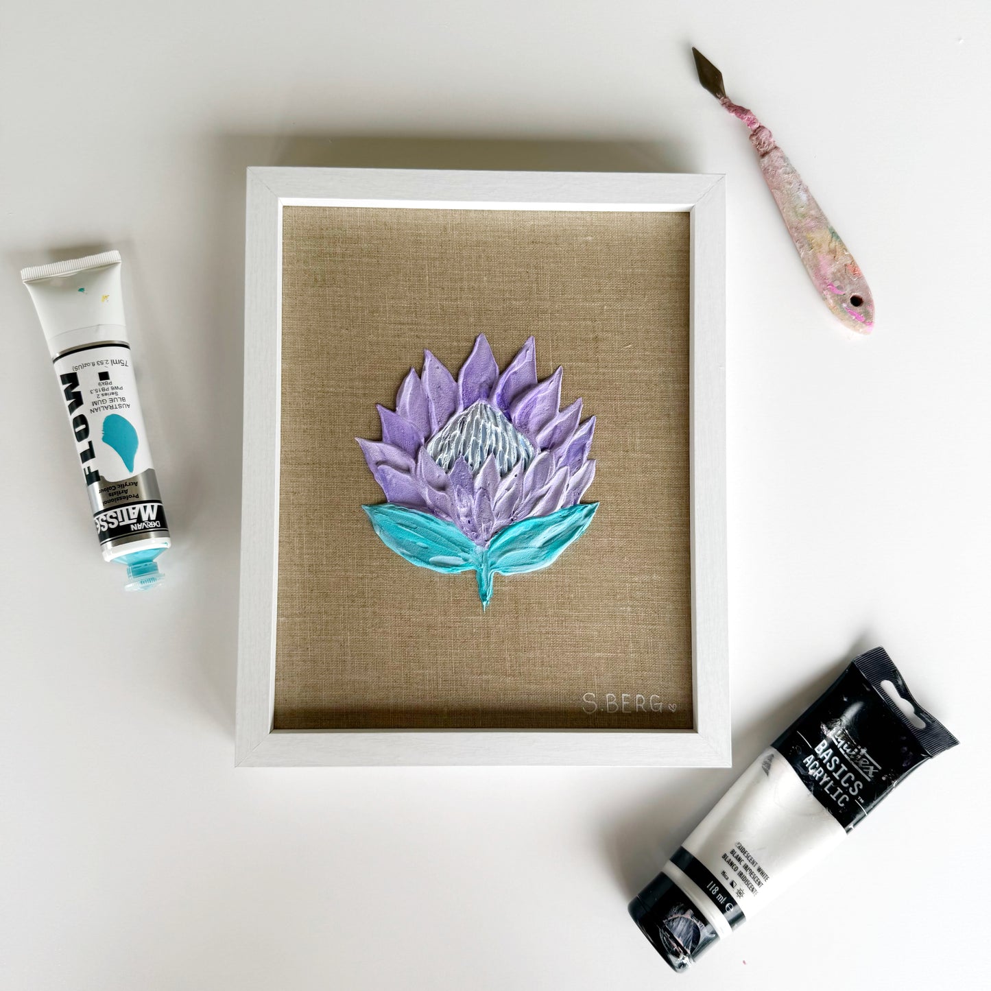 ‘Lavender Haze’ -Original Textured Artwork On linen