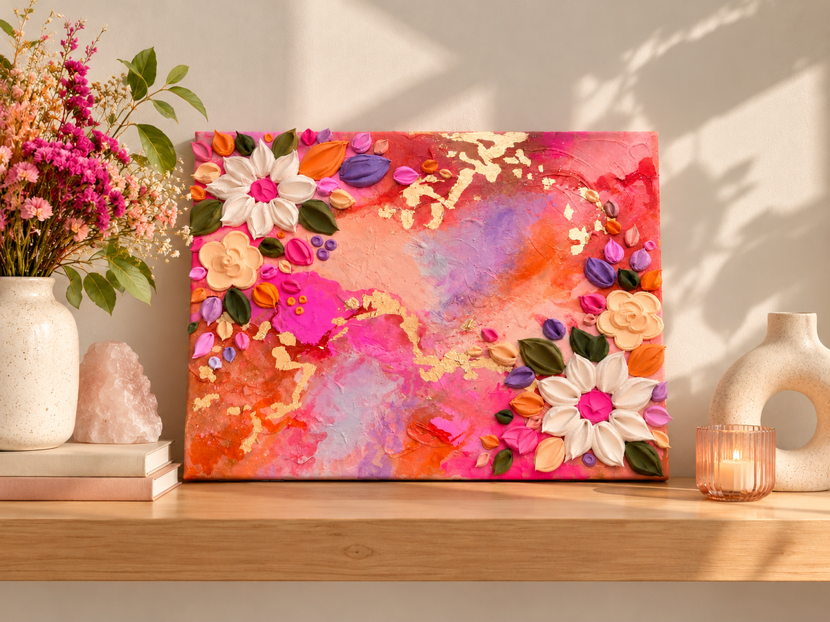 ‘Golden hour’ -Original Textured Artwork On Canvas