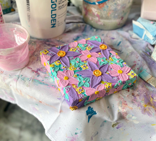 ‘bubblegum’- Original Textured Artwork On Canvas