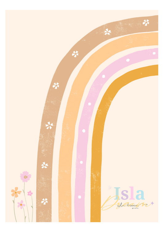 Floral Rainbow Print - Earthy