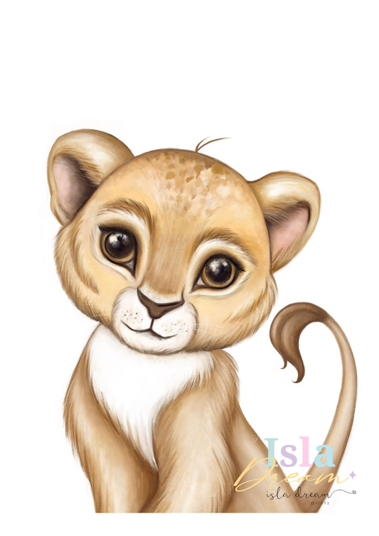 Zeus the Lion Cub Print