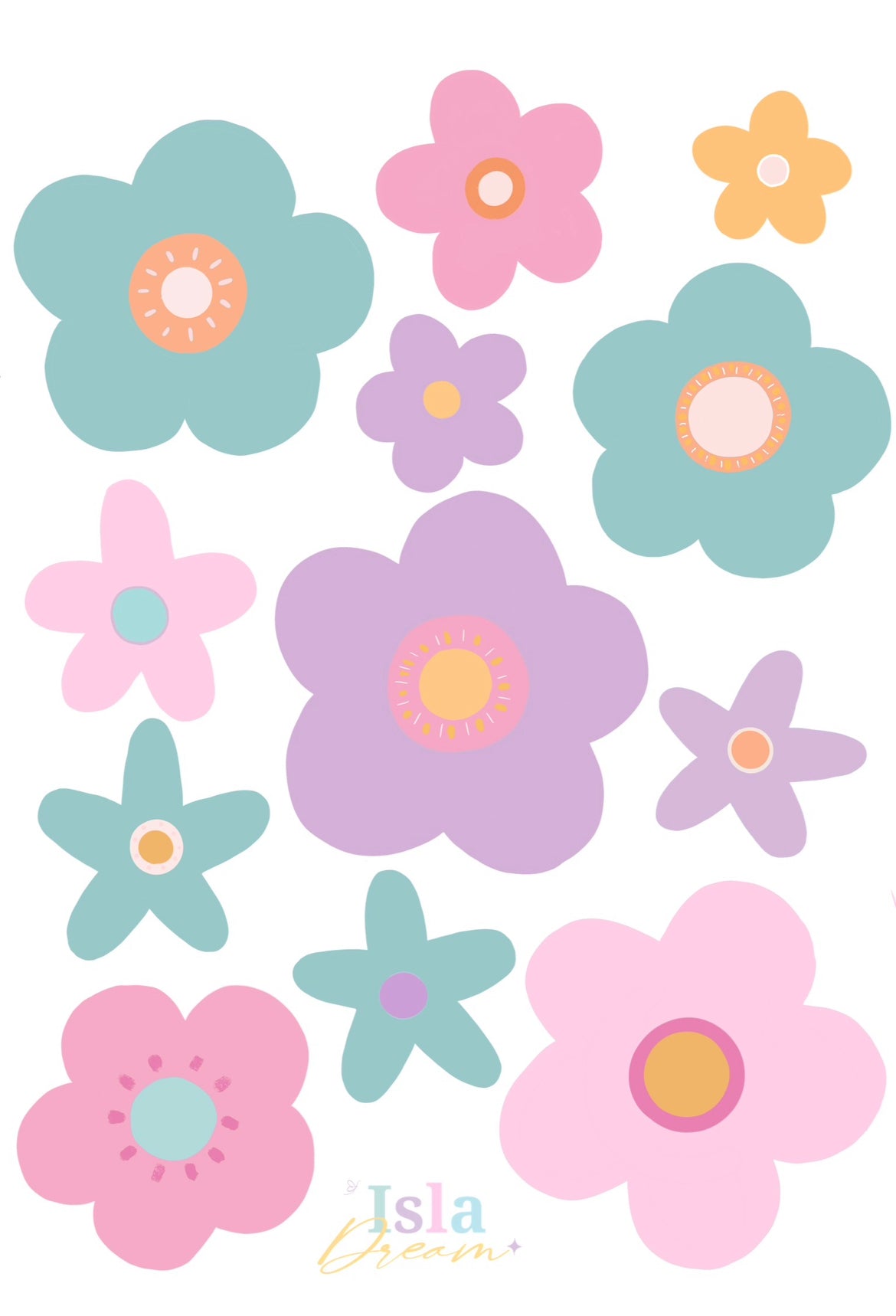 Sierra Flower Wall Decals  - Mini & Midi