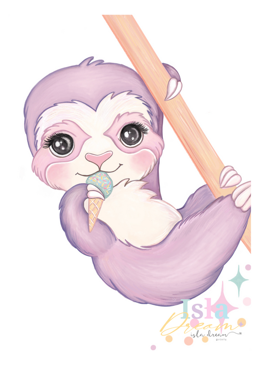Isla the Sloth Print