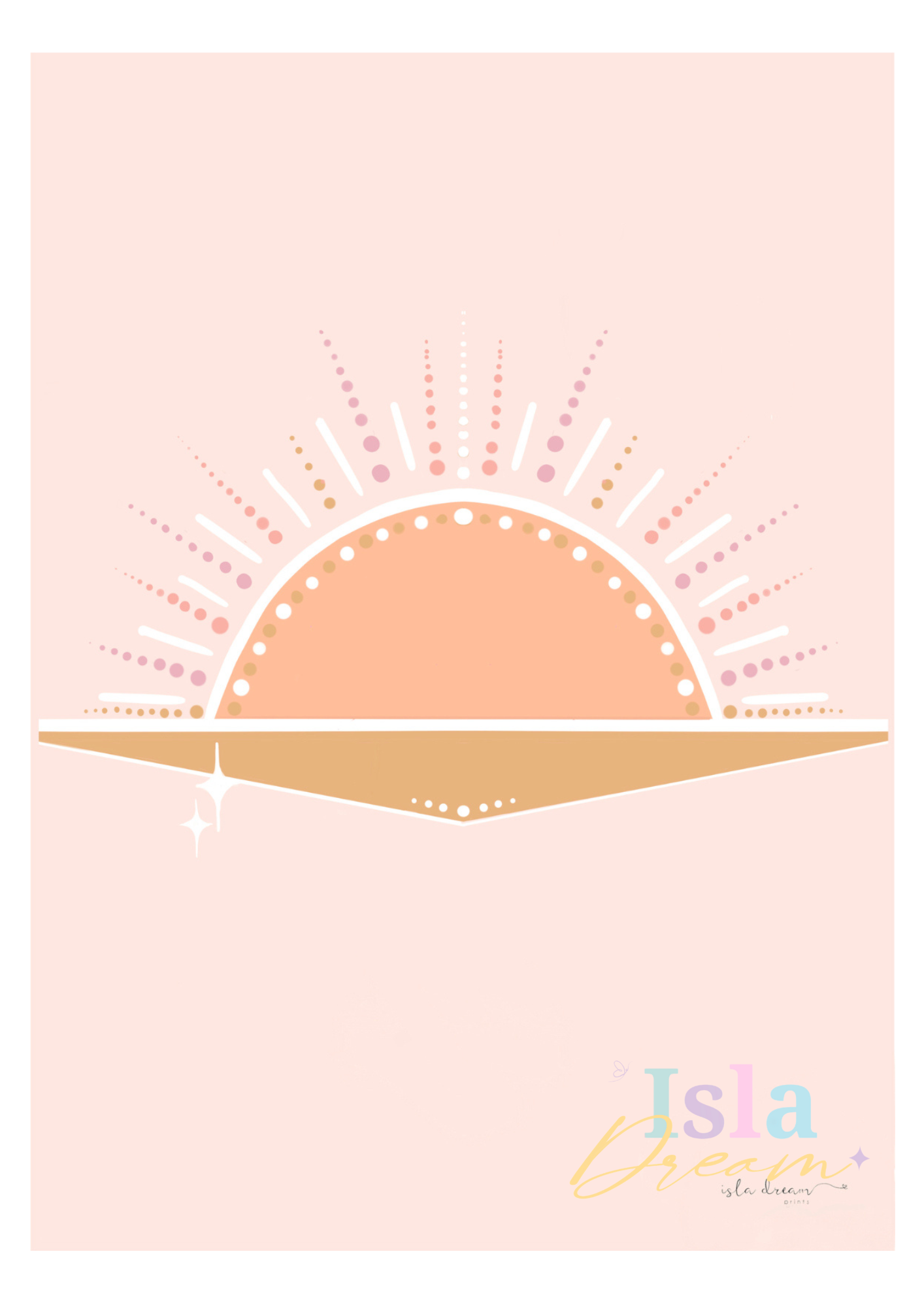 Boho Sunset Print - Peach