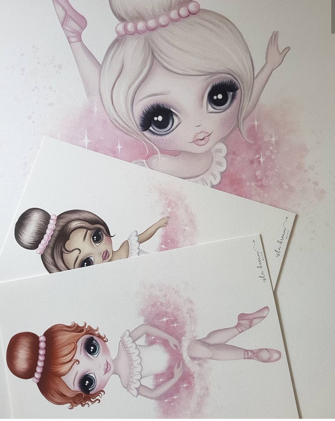 Bella the ballerina print: available in pink/lilac - Isla Dream Prints
