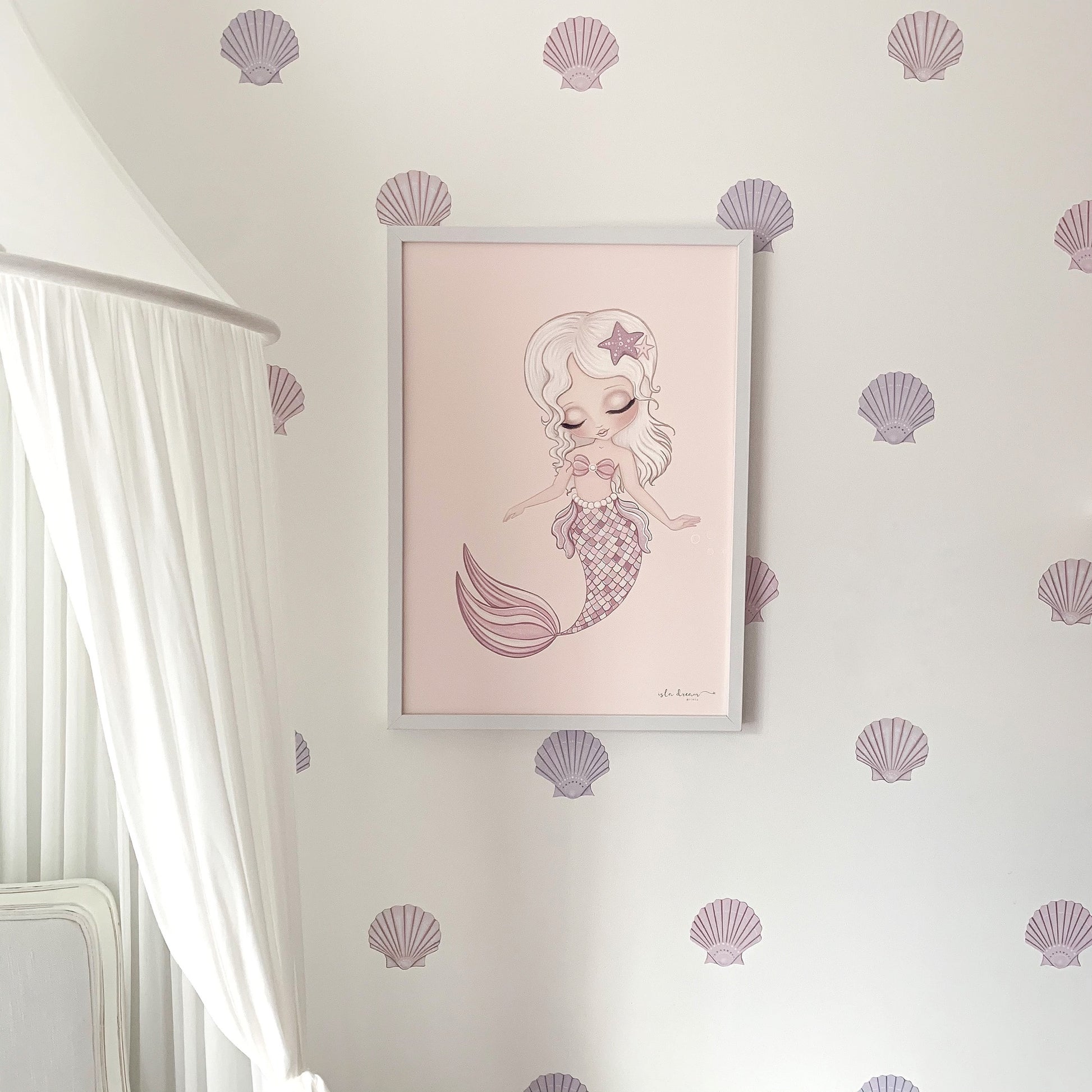 Sea Shell- Fabric Wall Decals A3 (multiple colours available) - Isla Dream Prints