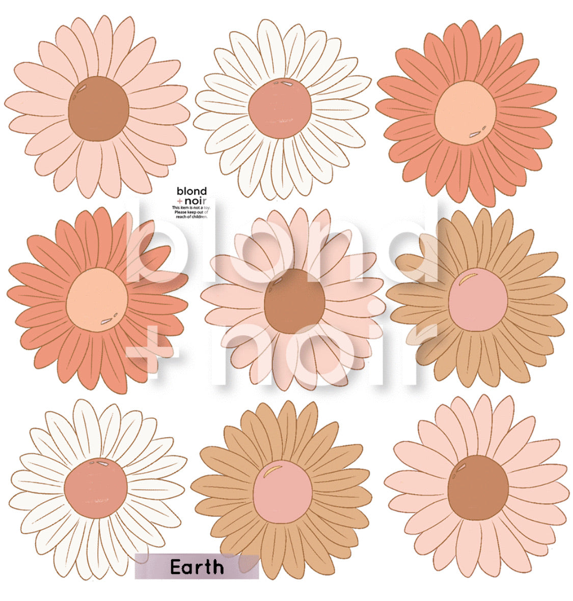 Boho Daisy Chain Florals - Fabric wall decals - Isla Dream Prints