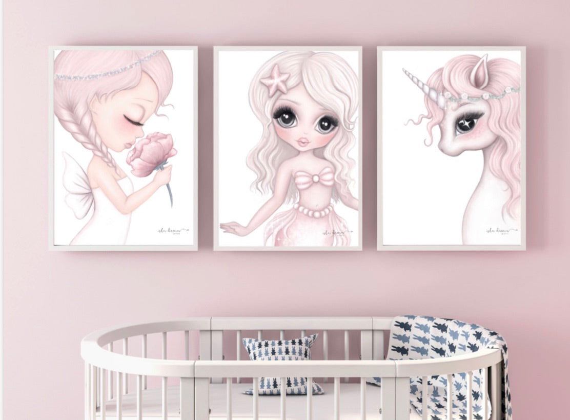 Jewel the mermaid print - Isla Dream Prints