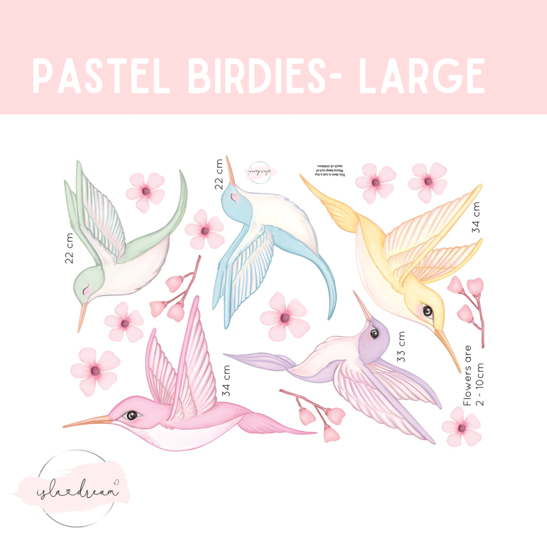Whimsical Birds Wall Decals