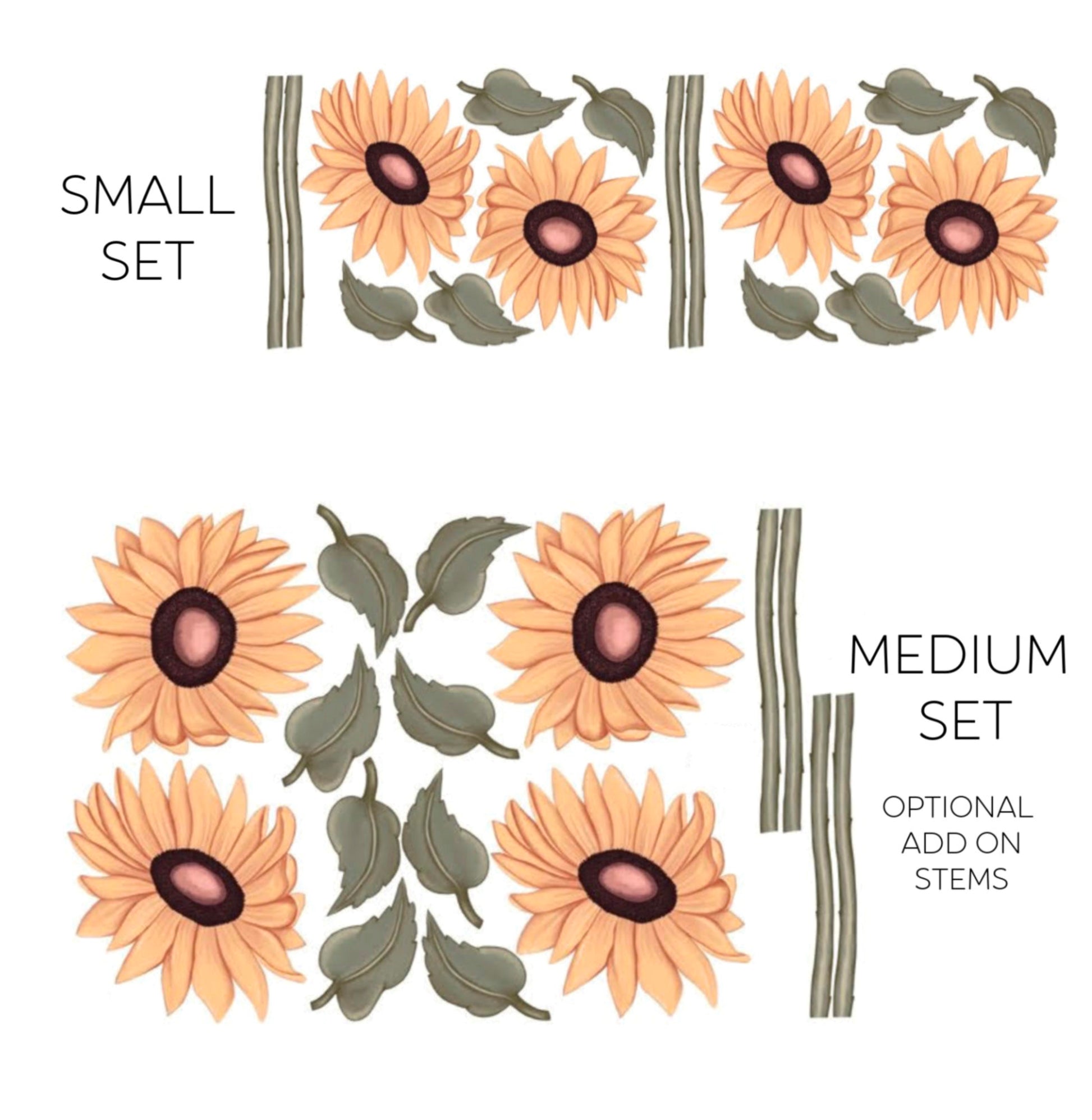Sunflowers - Fabric wall decals - Isla Dream Prints